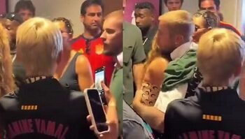 Así fue el encuentro entre Shakira y Justin Bieber en la final