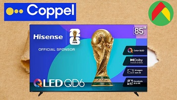 Mientras Coppel vende la Pantalla Hisense 85 Pulgadas Smart TV UHD en 16,999 pesos, Bodega Aurrera la remata en 15,990 pesos