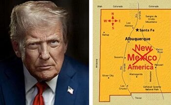 “Nueva América”: Cambia Trump nombre de Nuevo México en un mapa