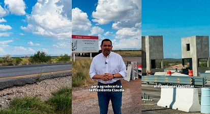 Cruz Pérez Cuéllar agradece a Sheinbaum obras en carretera Juárez-Chihuahua